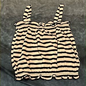 Navy striped tank top